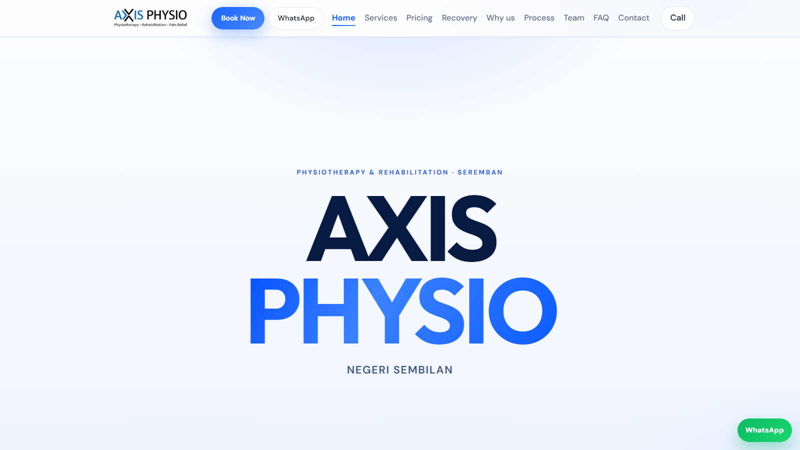 Axis Physio site preview still