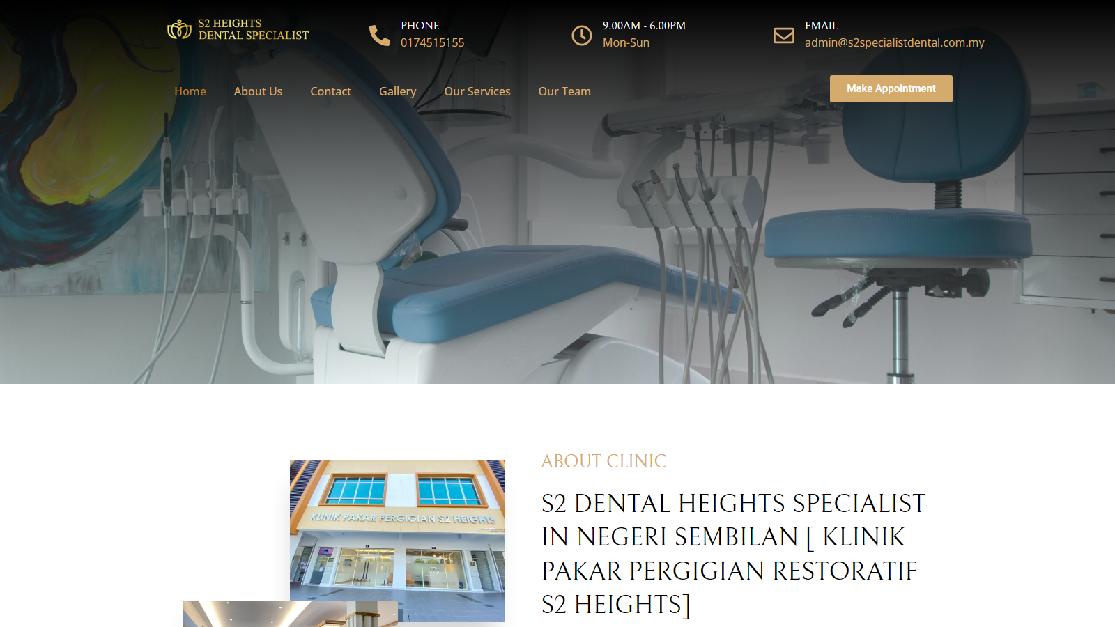 S2 Heights Dental site preview still